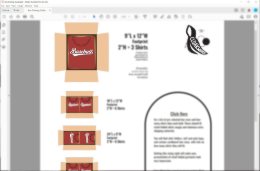 Cardboard Box Sizing Guide for Retail Folded T-Shirts (PDF)
